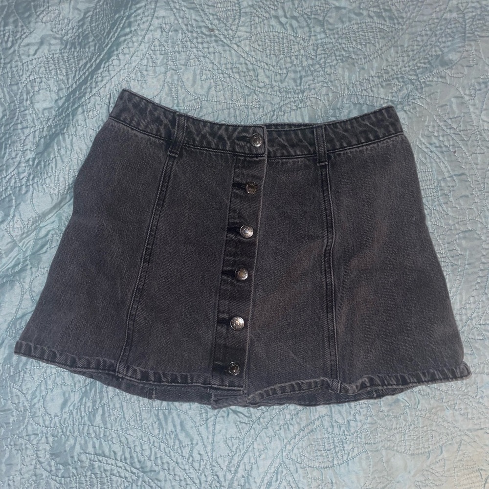 Forever21 Stylish Black Denim Skirt